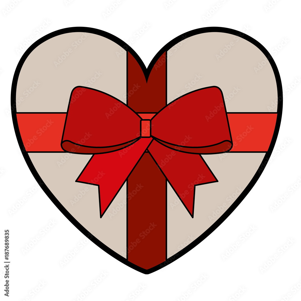 gift with heart love shape vector illustration design gift with heart love shape vector illustration design