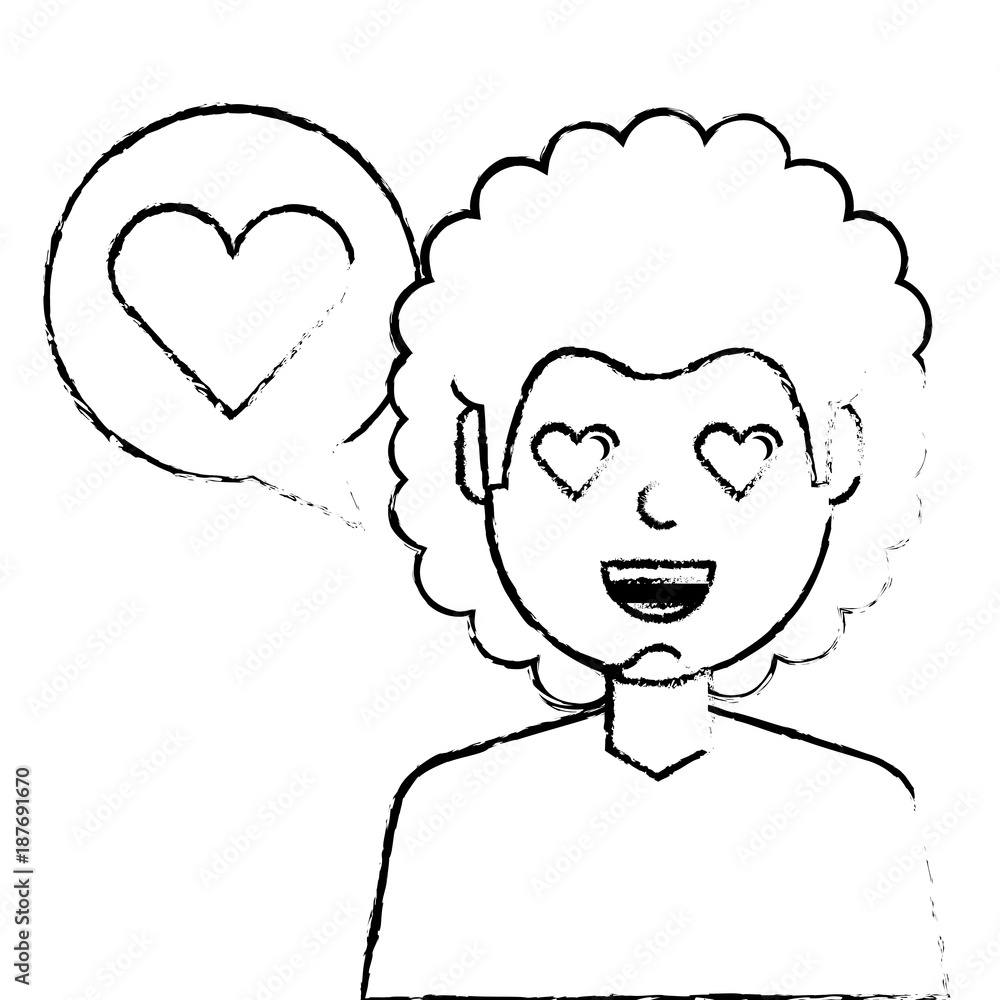 man with love heart in speech bubble vector illustration sketch design man with love heart in speech bubble vector illustration sketch design