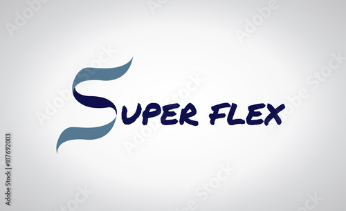 Super flex logo - cinta azul - letra S