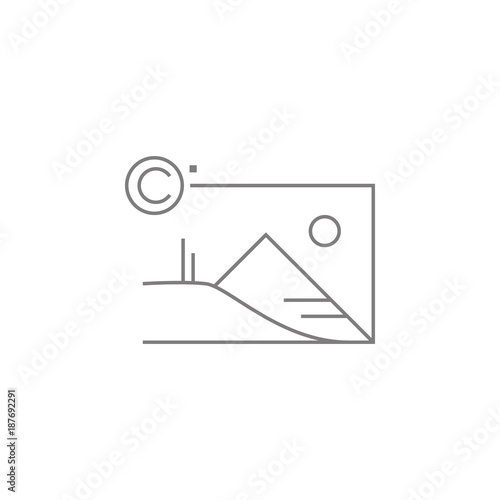 copyrights to the picture icon. Web element. Premium quality graphic design. Signs symbols collection, simple icon for websites, web design, mobile app, info graphics