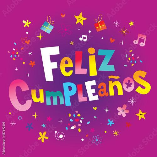 Feliz Cumpleanos - Happy Birthday in Spanish greeting card