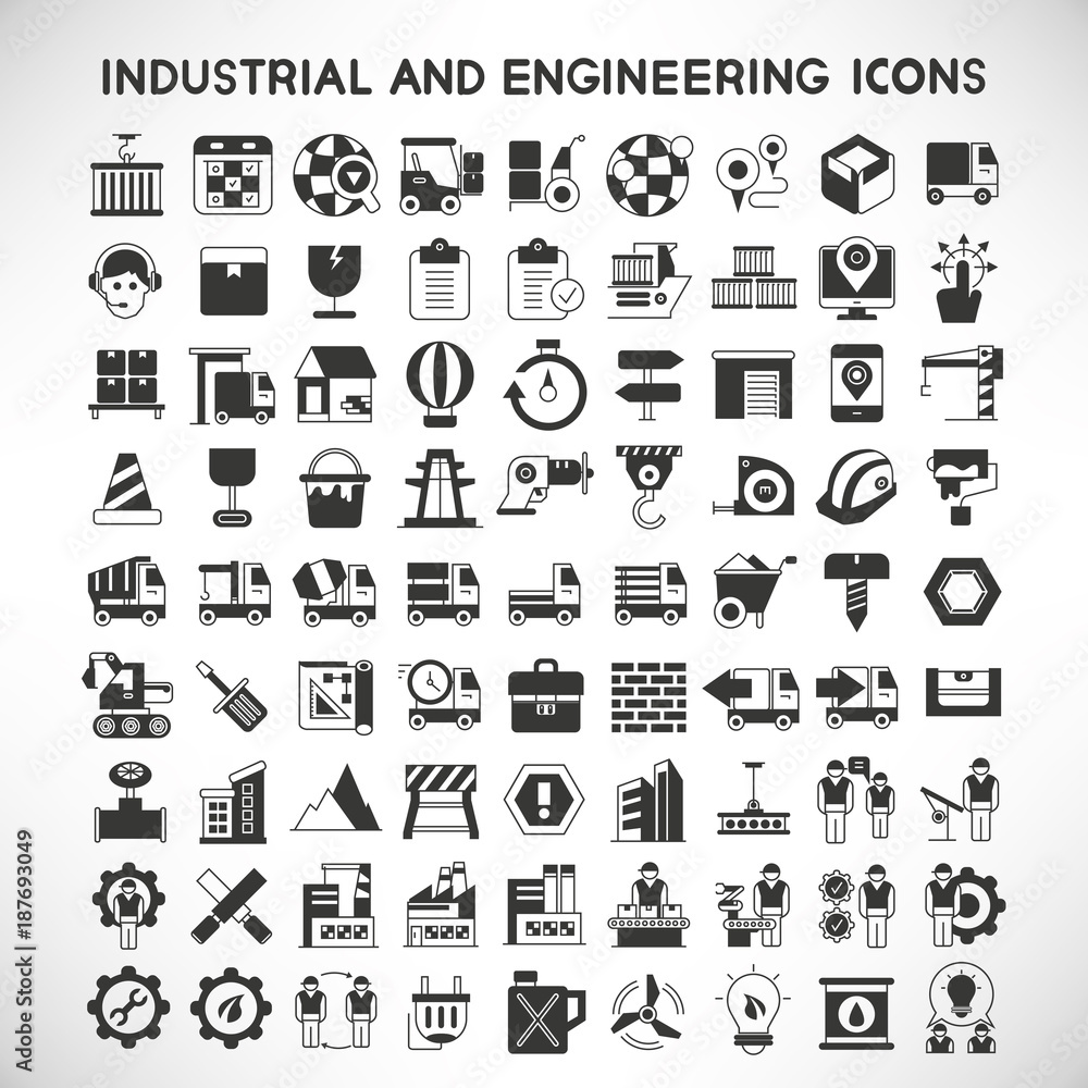 industrial and engineering icons