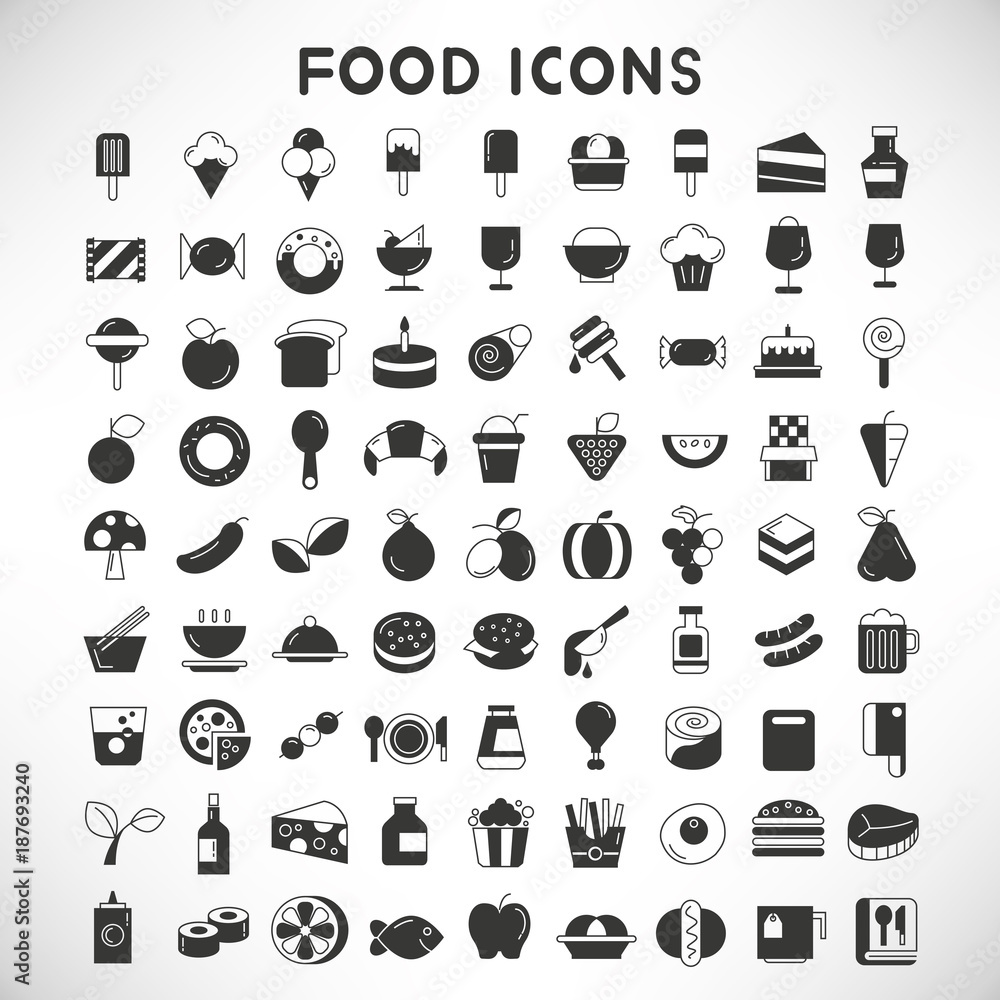 food icons set food icons set