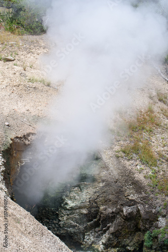 Sulfur Pit with Steam