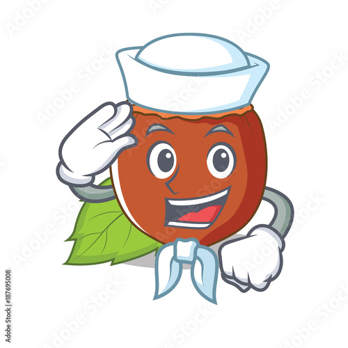 Sailor hazelnut character cartoon style