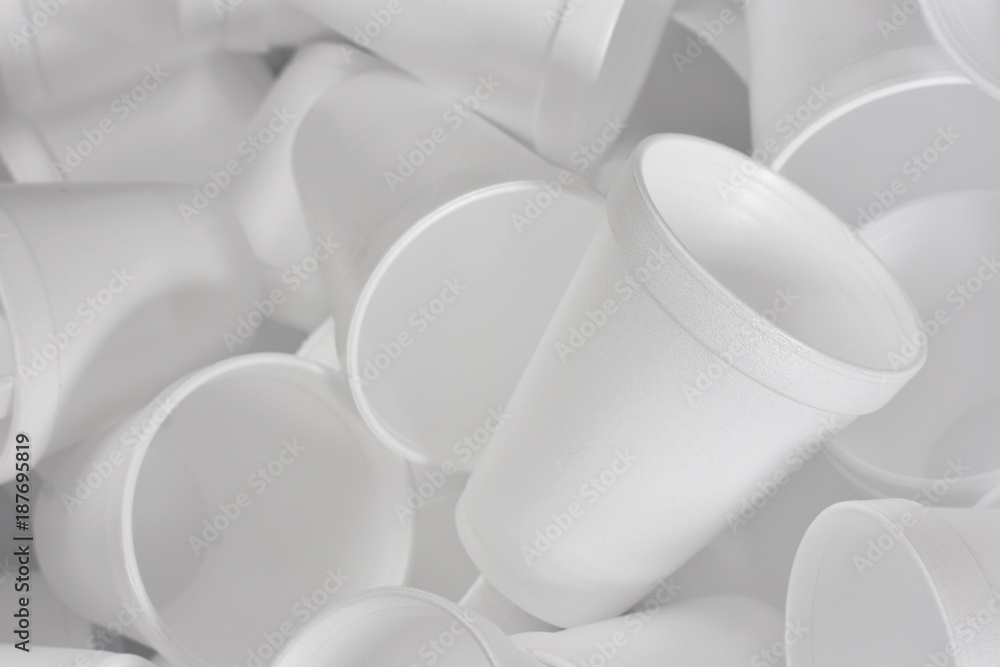 White Styrofoam Cups Background Stock Photo | Adobe Stock