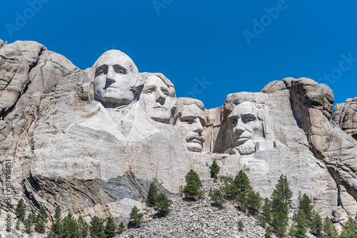 Obraz na płótnie Mount Rushmore Under Blue Sky