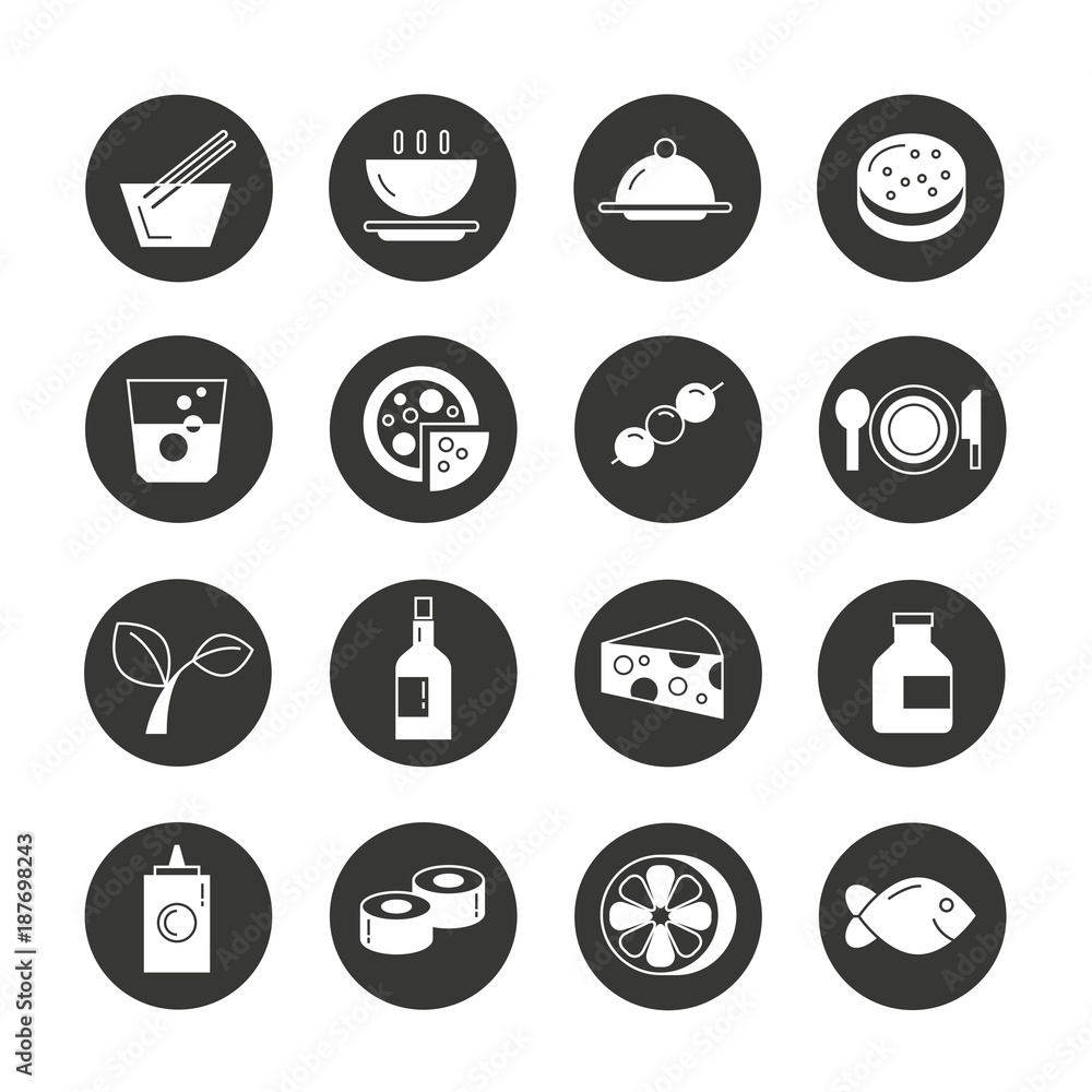 food and sweets icons