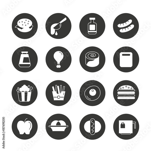 fastfood and sweets icons