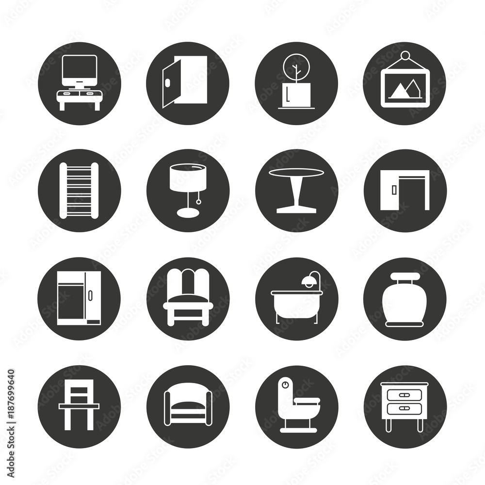 furniture and home decor icons furniture and home decor icons