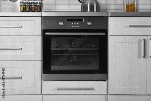 New electric oven in kitchen