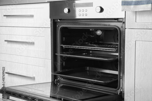 New electric oven in kitchen