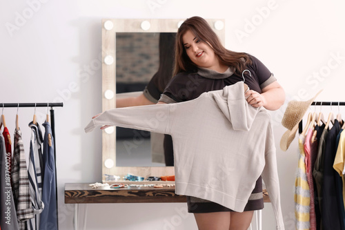 Beautiful overweight woman ...
