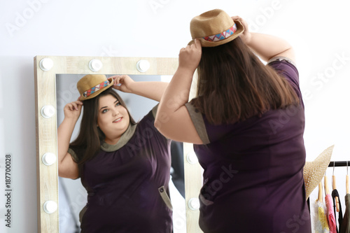 Beautiful overweight woman ...