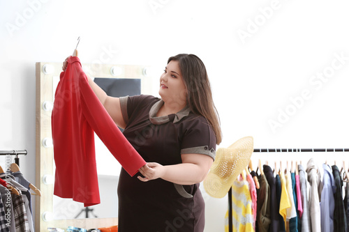 Beautiful overweight woman ...