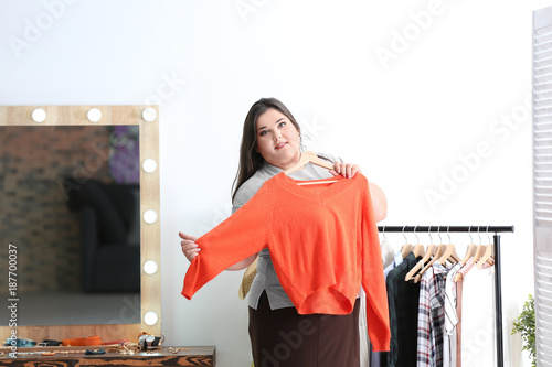 Beautiful overweight woman ...