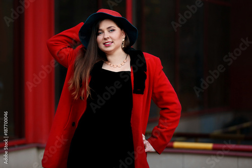 Beautiful overweight woman ...