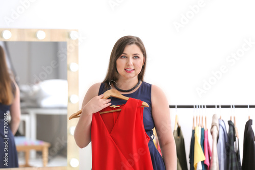 Beautiful overweight woman ...
