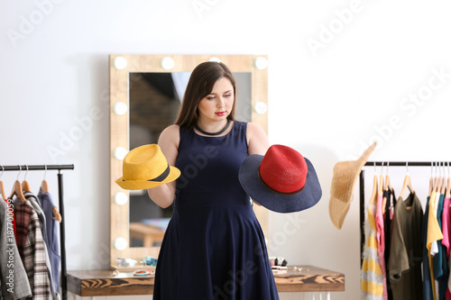 Beautiful overweight woman ...