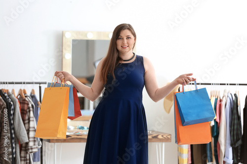 Beautiful overweight woman ...