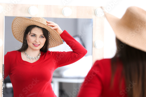 Beautiful overweight woman ...