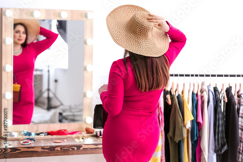 Beautiful overweight woman ...