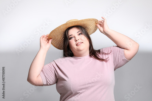 Beautiful overweight woman ...