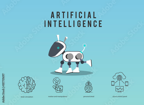 Artificial intelligence robot illustration design