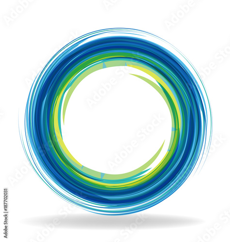 Water waves logo vector template