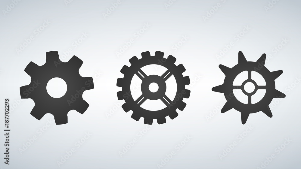 Set of gears. Vector illustration. Set of gears. Vector illustration.