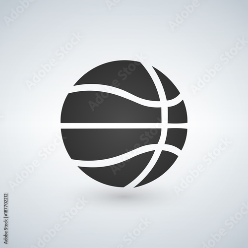basketball icon, vector ill...
