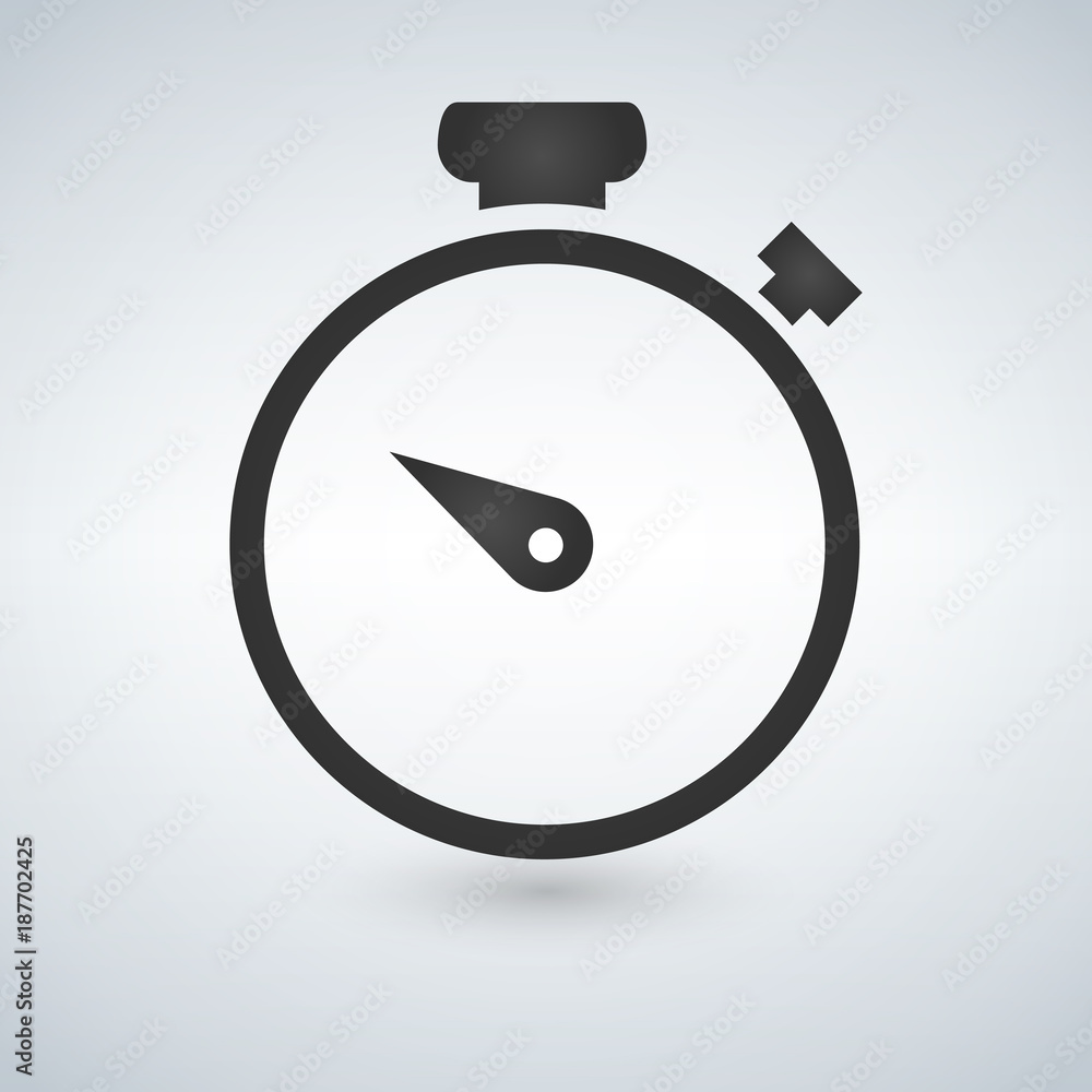 Stopwatch stop watch timer flat icon for apps and websites vector de ...