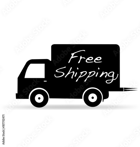 Free shipment - delivery icon vector illustration