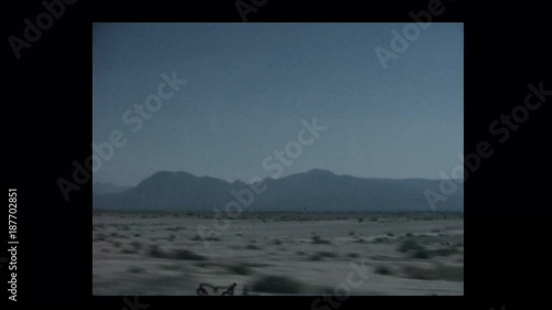 1971 Driving from Las Vegas to Hoover Dam in tour bus