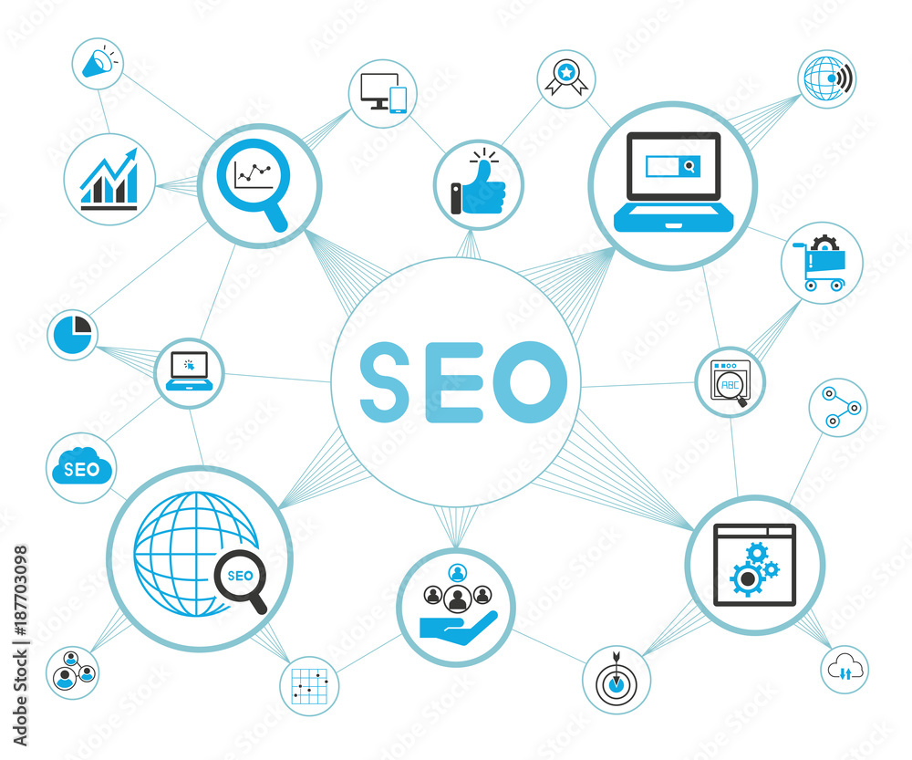 SEO, search engine optimization concept diagram SEO, search engine optimization concept diagram