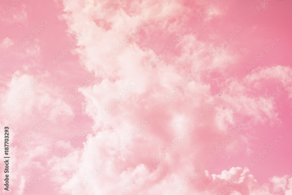 Pink sky background with white clouds. Pink sky background with white clouds.