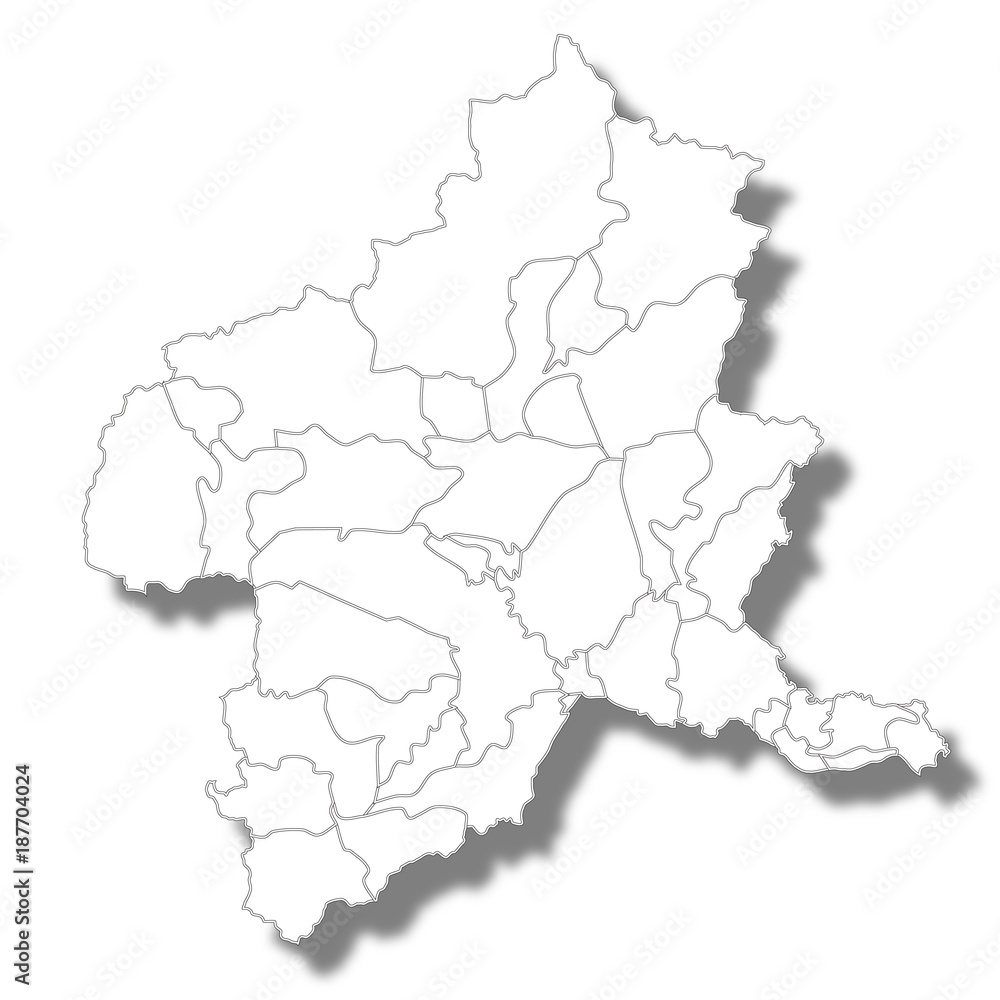 Fototapeta premium 群馬 地図 白 アイコン