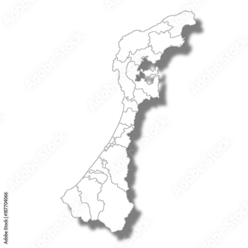 石川 地図 白 アイコン