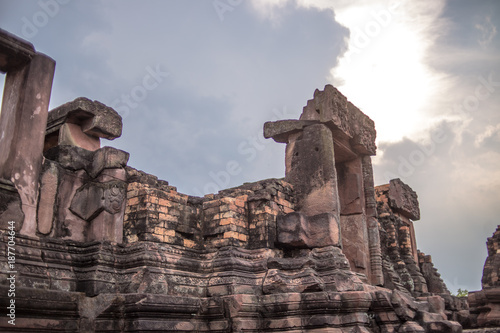 Temple stone in the forest