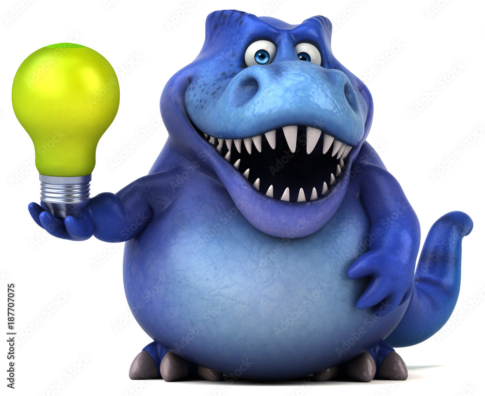 Fun dinosaur - 3D Illustration Fun dinosaur - 3D Illustration