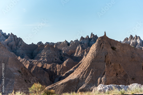 Landscape Photography of Eroded hills & mountains at Badlands National Park