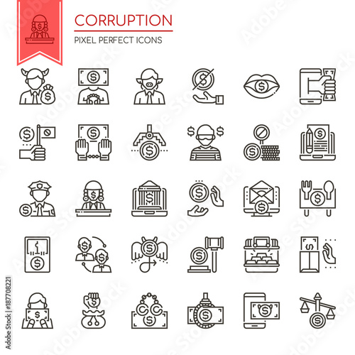 Corruption Elements , Thin Line and Pixel Perfect Icons.
