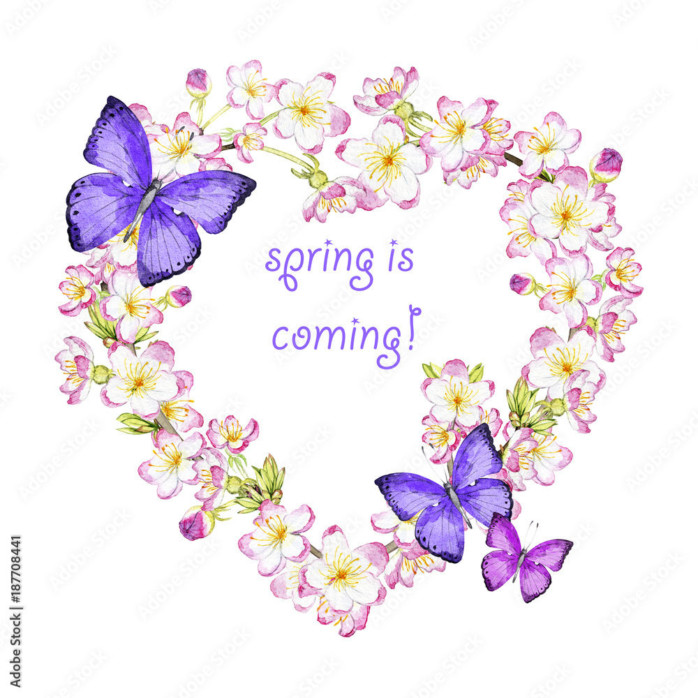 hand drawn watercolor spring wreath hand drawn watercolor spring wreath