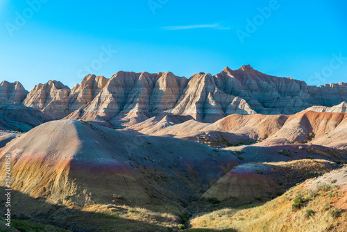Landscape Photography of Eroded hills   mountains at Badlands National Park