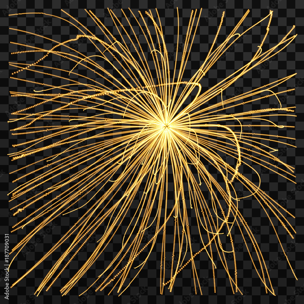 Naklejka premium Abstract science or technology background. Array with dynamic particles. Vector illustration.