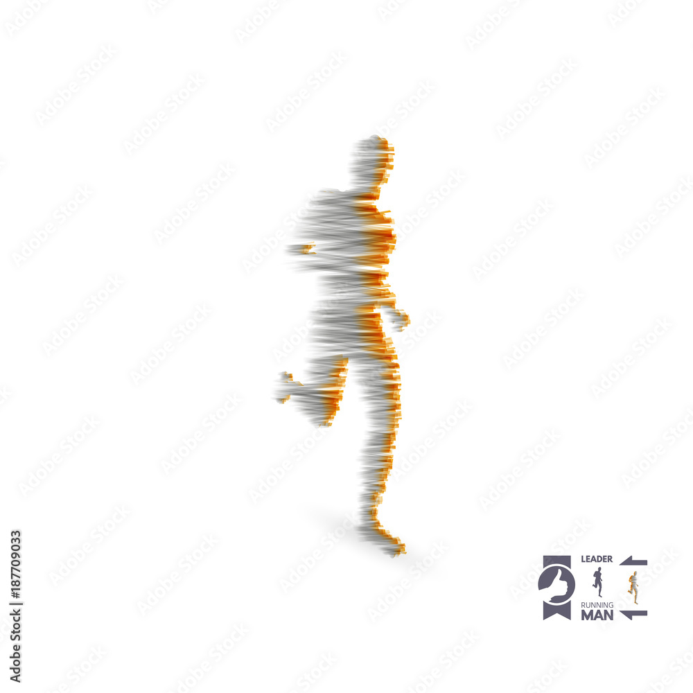 Running man. Design for sport and business. Sport concept. Vector illustration. Running man. Design for sport and business. Sport concept. Vector illustration.