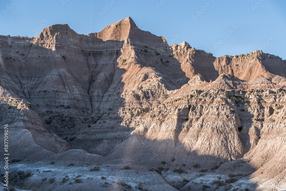 Landscape Photography of Eroded hills & mountains at Badlands National Park