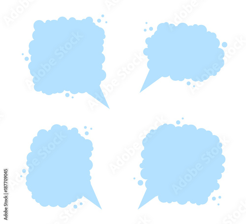 Vector set of speech bubbles