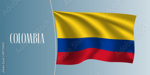 Colombia waving flag vector illustration Free Download Colombia waving flag vector illustration - GFXLoad