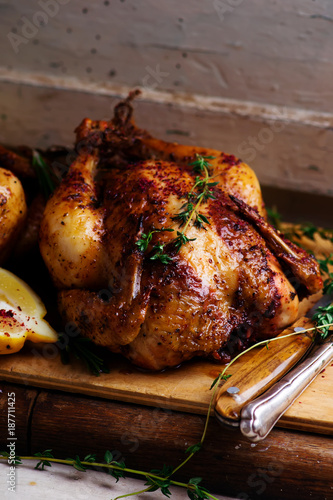 Wallpaper Mural SUMAC ROAST CHICKEN WITH LEMON AND GARLIC. Torontodigital.ca